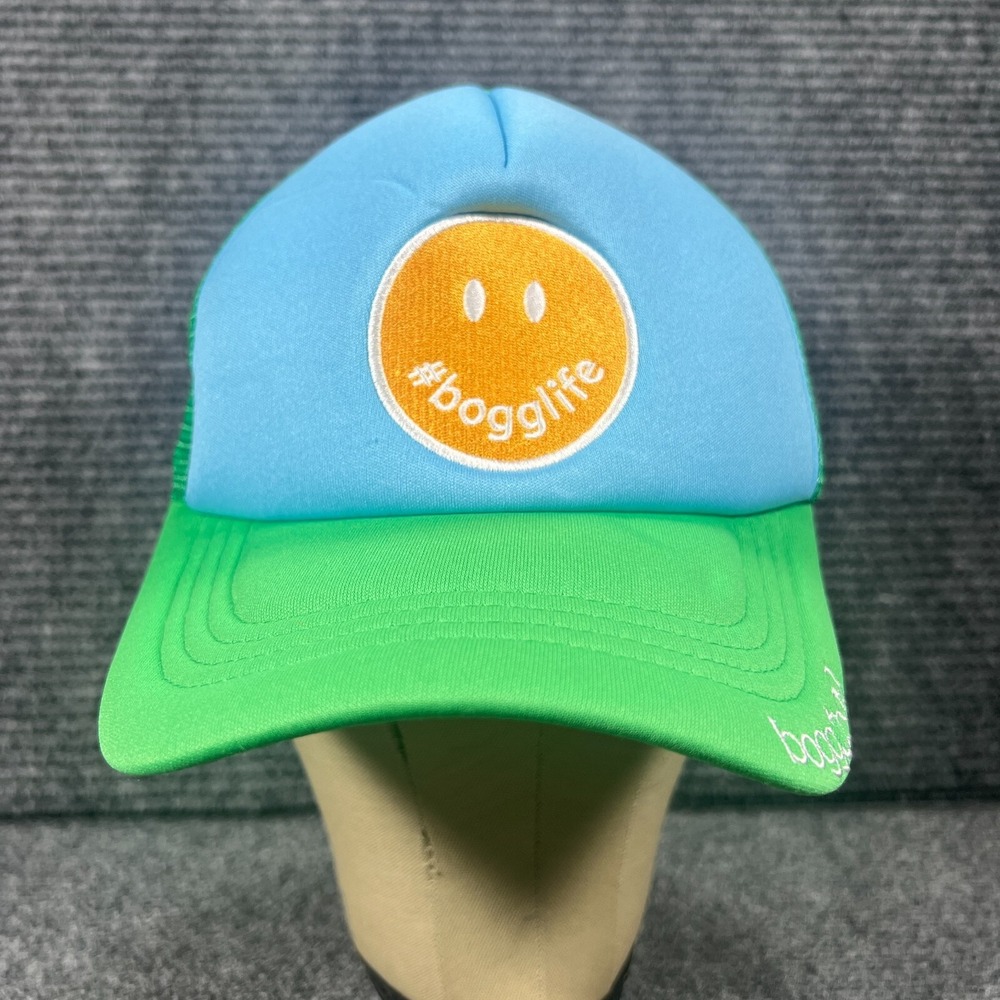 #Bogglife Bogg Bag Cap Hat Womens OSFA Green Blue Snapback Trucker